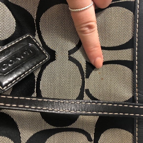 Coach Monogram Shoulder Tote Bag - Picture 2 of 14